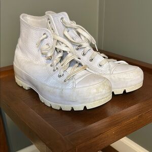 White high top platform converse. Women’s size 7.5